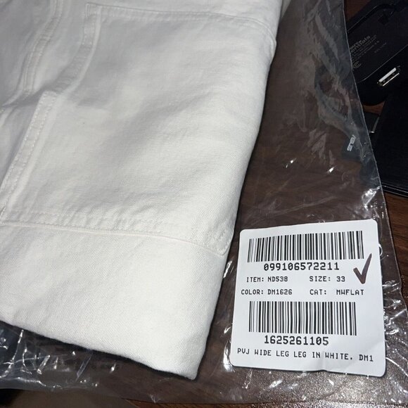 Madewell The Perfect Vintage Wide Leg Crop Jeans White Size 33 High Waist NWT Y1 - Picture 7 of 8